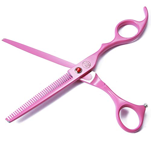 Professional Dog Grooming Scissors Set, 7 Inch/8 Inch Pet Grooming Scissors Chunkers Shears for Dog, Curved Dog Grooming Scissors, Thinning Shears for Dog with Grooming Comb