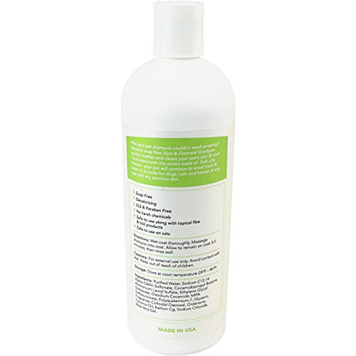 Nootie â¶ Dog Shampoo with Soothing Aloe Best for All Pets Including Dogs, Cats, and Horses - 100% All Natural Deodorizing Soap Free Formula Provides Itchy Skin Relief - 16 Oz.