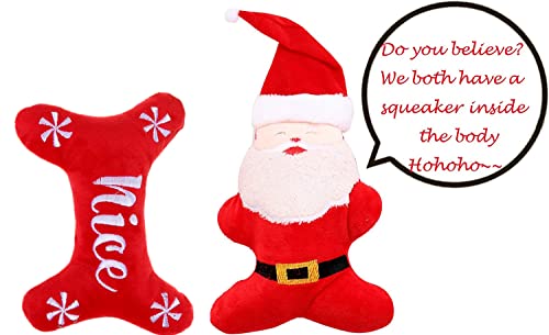 JPB 4 Pack Christmas Dog Toys for Small Dogs,Xmas Dog Gifts