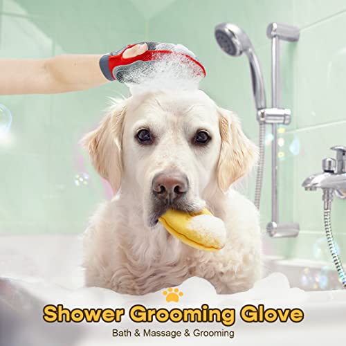 Free Paws Dog Dryer 4.0 HP 2 Speed Adjustable Heat Temperature Pet Dog Grooming Hair Dryer Blower Professional with 5 Different Nozzles and a Shower Massage Glove (Black)