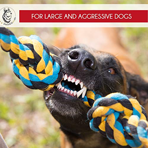 Dog Toys for Aggressive Chewers - Large Dog Toys - 3 Nearly Indestructible Chewing Ropes - Durable Heavy Duty Dental Chew Toys for Big Dogs - Dog Rope Chew Toys - Tug of War Dog Toy - Tough Dog Toys