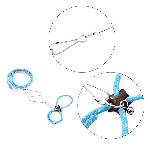 Adjustable Nylon Harness Vest and Leash Set Lead for Pet Dwarf Hamster Gerbil Rat Mouse Ferret Chinchilla Ferret Squirrel Small Animal Walking Toy