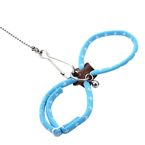 Adjustable Nylon Harness Vest and Leash Set Lead for Pet Dwarf Hamster Gerbil Rat Mouse Ferret Chinchilla Ferret Squirrel Small Animal Walking Toy