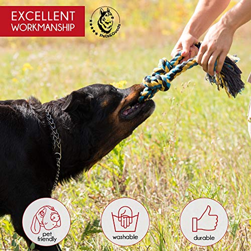 Dog Toys for Aggressive Chewers - Large Dog Toys - 3 Nearly Indestructible Chewing Ropes - Durable Heavy Duty Dental Chew Toys for Big Dogs - Dog Rope Chew Toys - Tug of War Dog Toy - Tough Dog Toys
