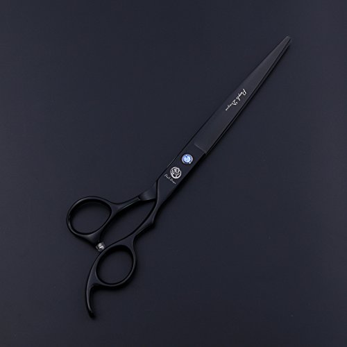 Purple Dragon 7.0/8.0 inch Professional Dog Grooming Hair Cutting Scissor &Curved Scissor&Chunker Shear Kit with Bag - for Pet Groomer or Family DIY Pet Use