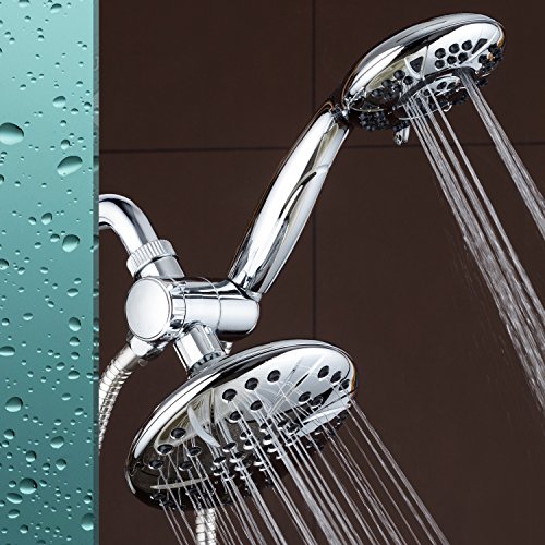 High Pressure 6-inch / 6-Setting Premium Rain Shower Head by AquaDance for the Ultimate Shower Spa Experience! Officially Independently Tested to Meet Strict US Quality & Performance Standards!
