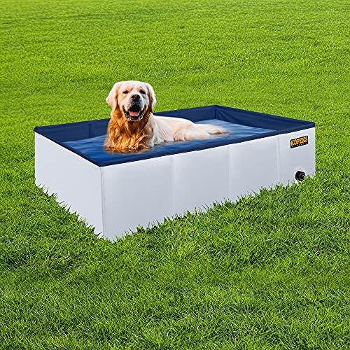 KOPEKS Outdoor Rectangular Swimming Pool Bathing Tub - Portable Foldable