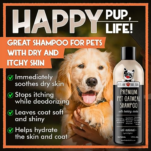 Pet Oatmeal Anti-Itch Shampoo & Conditioner In One! Smelly Puppy Dog & Cat Wash, Natural Ingredients & Hypoallergenic! Relief For Allergies, Itchy, Dry, Irritated Skin!! Smells Amazing! (1 btl)