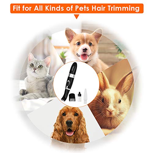 Ceenwes Dog Clippers Precision Blade for efficient Trimming Waterproof Cordless Pet Trimmer Low Noise Dog Grooming Clippers for Trimming The Hair Around Paws, Eyes, Ears, Face, Rump