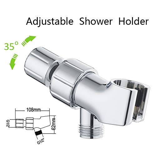 Handheld Shower Head with 59Inch Stainless Steel Hose and Adjustable Holder-360 Degree Rotating Adjustable High Pressure Water Saving Showerhead with On/Off Switch 3 Spray Modes RV Bathroom Shower Set