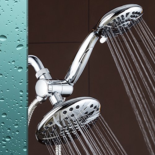 High Pressure 6-inch / 6-Setting Premium Rain Shower Head by AquaDance for the Ultimate Shower Spa Experience! Officially Independently Tested to Meet Strict US Quality & Performance Standards!
