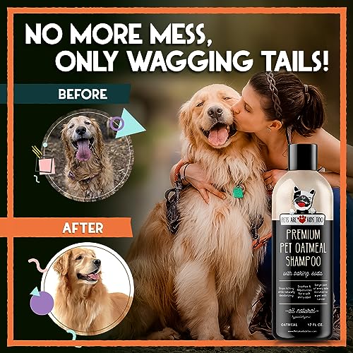 Pet Oatmeal Anti-Itch Shampoo & Conditioner In One! Smelly Puppy Dog & Cat Wash, Natural Ingredients & Hypoallergenic! Relief For Allergies, Itchy, Dry, Irritated Skin!! Smells Amazing! (1 btl)