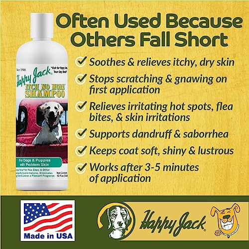Happy Jack Itch No More Dog Shampoo 12 Ounce