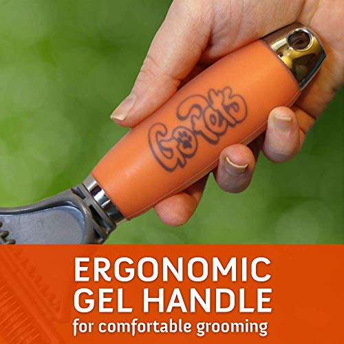 GoPets Dematting Comb with 2 Sided Professional Grooming Rake for Cats & Dogs