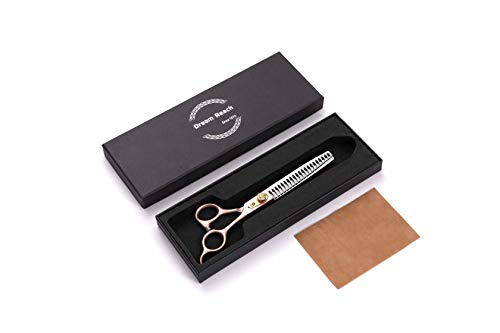 Dream Reach 7 Inches Professional Pet Grooming Scissors, 440C Japanese Steel Straight & Curved & Thinning & Chunker Shears/Scissors for Dog Cat and More Pets