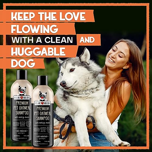 Pet Oatmeal Anti-Itch Shampoo & Conditioner In One! Smelly Puppy Dog & Cat Wash, Natural Ingredients & Hypoallergenic! Relief For Allergies, Itchy, Dry, Irritated Skin!! Smells Amazing! (1 btl)