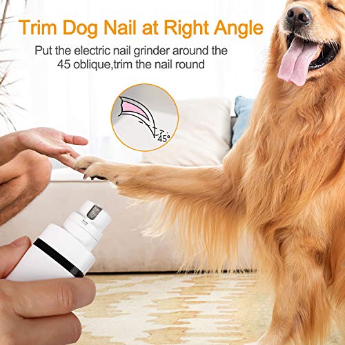 One To One Dog Nail Grinder Quiet Electric Dog Nail Trimmer Kit for Dogs & Cats, 3 in 1 Multi-Function, Portable & Rechargable, Painless Paws Grooming & Smoothing for Small Medium Large Dogs & Cats