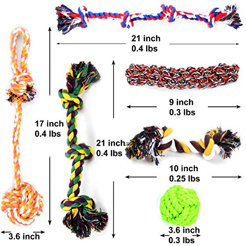 Youngever 6 Pack Dog Rope Toys, Puppy Chew Toys Dog Toys for Medium to Large Dogs
