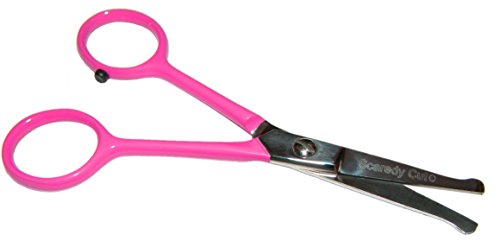 Tiny Trim - Ball-Tipped Small Pet Grooming Scissor - 4.5" Ear, Nose, Face, Paw - for Cats, Dogs, Pets â Pink