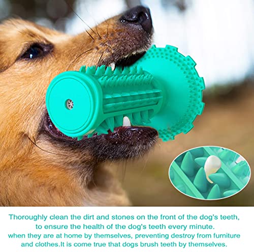 Dog Chew Toys Almost Indestructible Squeaky Dog Toys Durable Bite-Resistant Natural Rubber Teeth Care Dog Toys for Puppy Medium Large Breed Dogs (Blue -Chew Toys)
