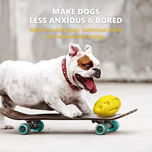 EASTBLUE Squeaky Dog Toys forÂ AggressiveÂ Chewers: Rubber Puppy Chew Ball with Squeaker, Almost Indestructible and Durable Pet Toy for Medium and Large Breed