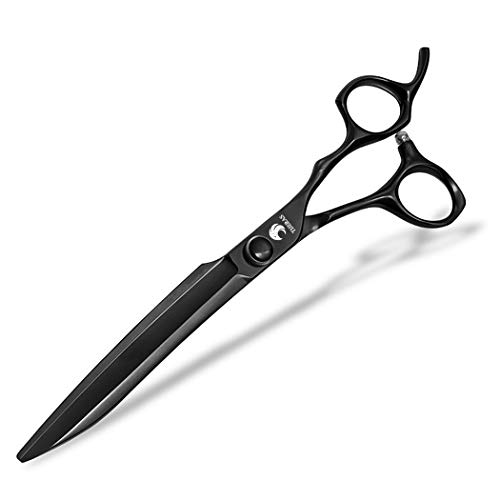 7/8inch Pet Grooming Scissor Straight/Curved Dogs Grooming Shears Professional Grooming Scissors for Dogs and Cats Pets Hair Cutting Scissors Curved Shears (B-8 inch-Straight Scissor)
