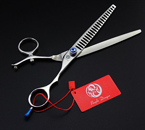 Professional 7.0/7.5/8.0 inch Pet Grooming Hair Cutting Scissor Dog Hair Chunker Thinning Shear - Japan 440C Stainless Steel Perfect for Pet Groomer (A-Chunker-7.5)