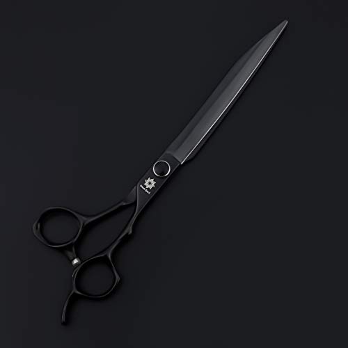 7/8inch Pet Grooming Scissor Straight/Curved Dogs Grooming Shears Professional Grooming Scissors for Dogs and Cats Pets Hair Cutting Scissors Curved Shears (B-8 inch-Straight Scissor)