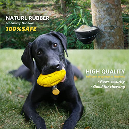 EASTBLUE Squeaky Dog Toys forÂ AggressiveÂ Chewers: Rubber Puppy Chew Ball with Squeaker, Almost Indestructible and Durable Pet Toy for Medium and Large Breed