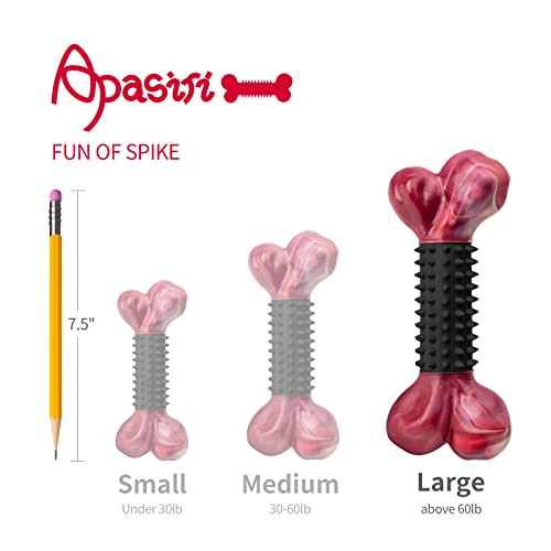 Dog Toys for Aggressive Chewers Large Medium Breed, Apasiri Dog Chew Toys, Dog Bones Made with Natural Rubber and Nylon, Large Dog Toys, Puppy Chew Toys Teething Toys Indestructible Durable Tough