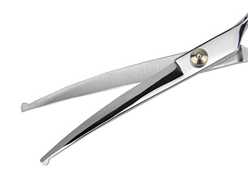 LILYS PET 7.0"/7.5" Round-TIP Safety Professional Stainless Steel PET Dog Cat Grooming Scissors Set,Pink Ring, Cutting&Curved&Thinning Shears Set (3+1 PCS, 7.0")
