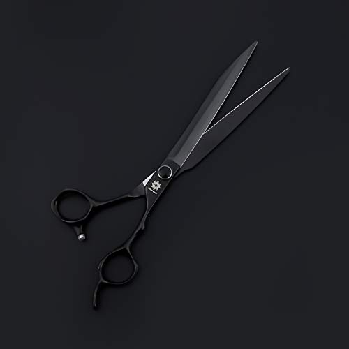 7/8inch Pet Grooming Scissor Straight/Curved Dogs Grooming Shears Professional Grooming Scissors for Dogs and Cats Pets Hair Cutting Scissors Curved Shears (B-8 inch-Straight Scissor)