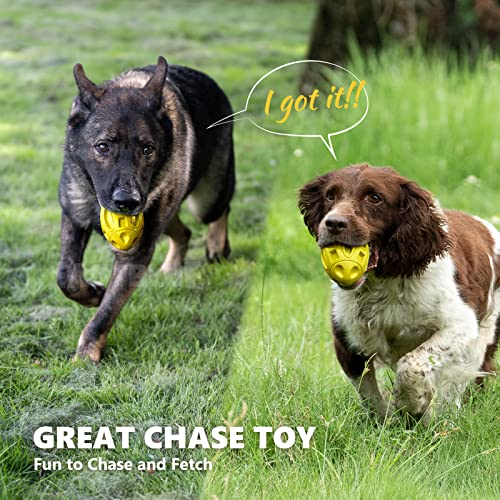 EASTBLUE Squeaky Dog Toys forÂ AggressiveÂ Chewers: Rubber Puppy Chew Ball with Squeaker, Almost Indestructible and Durable Pet Toy for Medium and Large Breed