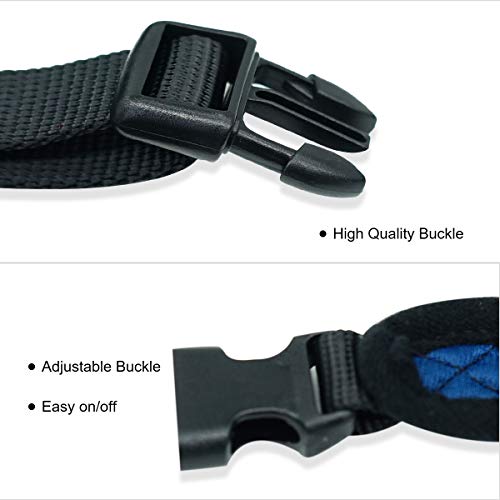 WONDERPUP Soft Mesh Dog Harness No Pull Walking Comfort Padded Vest Harnesses Adjustable (M, Dark Blue)