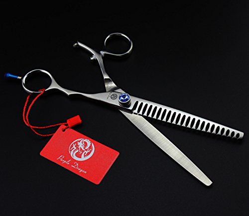 Professional 7.0/7.5/8.0 inch Pet Grooming Hair Cutting Scissor Dog Hair Chunker Thinning Shear - Japan 440C Stainless Steel Perfect for Pet Groomer (A-Chunker-7.5)