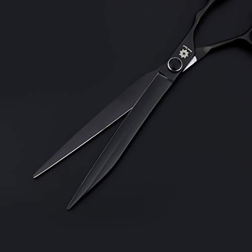 7/8inch Pet Grooming Scissor Straight/Curved Dogs Grooming Shears Professional Grooming Scissors for Dogs and Cats Pets Hair Cutting Scissors Curved Shears (B-8 inch-Straight Scissor)