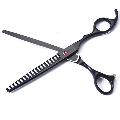 Professional Dog Grooming Scissors Set, 7 Inch/8 Inch Pet Grooming Scissors Chunkers Shears for Dog, Curved Dog Grooming Scissors, Thinning Shears for Dog with Grooming Comb