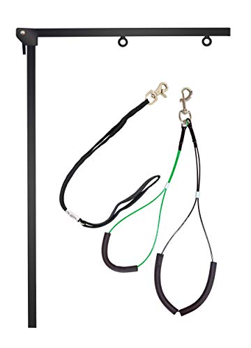 SHELANDY Pet Grooming arm with clamp for Large and Small Dogs - 35 inch Height Adjustable and Free Two No Sit Haunch Holder