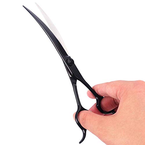 7/8inch Pet Grooming Scissor Straight/Curved Dogs Grooming Shears Professional Grooming Scissors for Dogs and Cats Pets Hair Cutting Scissors Curved Shears (A-7 inch-Curved Scissor)