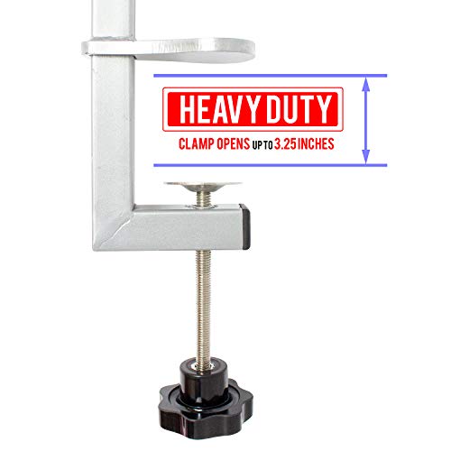 Foldable Pet Grooming Arm with Clamp, Dog Grooming Loop and No Sit Haunch Holder - Innovative Portable Grooming Arms (Silver, 1 Haunch)