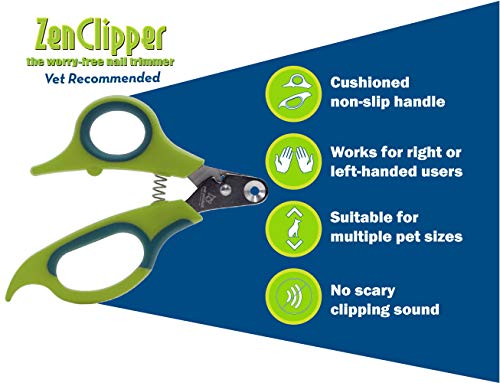 Zen Clipper Dog Nail Clippers for Dogs Between 25-50 Pounds â The Worry-Free Grooming Nail Clippers, Avoid Painful Overcutting â Stress, Injury-Free Nail Cutting â 4mm Hole