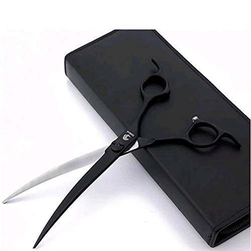 7/8inch Pet Grooming Scissor Straight/Curved Dogs Grooming Shears Professional Grooming Scissors for Dogs and Cats Pets Hair Cutting Scissors Curved Shears (A-7 inch-Curved Scissor)