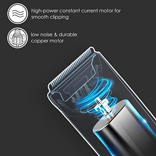 PARMPH Dog Clippers for Grooming, Professional Pet Dog Hair Clipper Cordless Rechargeable Electric Grooming Clippers for Large Small Dogs Cats