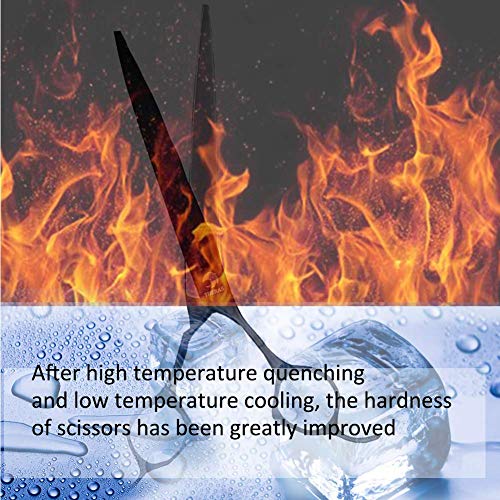 7/8inch Pet Grooming Scissor Straight/Curved Dogs Grooming Shears Professional Grooming Scissors for Dogs and Cats Pets Hair Cutting Scissors Curved Shears (A-7 inch-Curved Scissor)