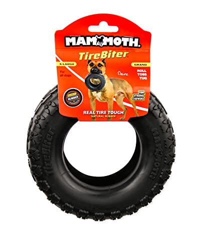 Mammoth TireBiterII â Natural Rubber Dog Toys for Extreme Chewers â Dog Toys for Extra Long Interactive Play â Aggressive Chewer Toys for Large - X-Large Dogs - X-Large 7â