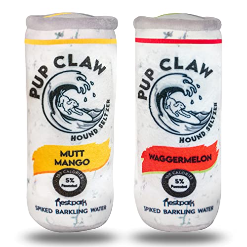 White Paw Dog Toys - Funny Cute Plush Dog Toys with Squeaker - Parody Dog Toy (2 Pack)