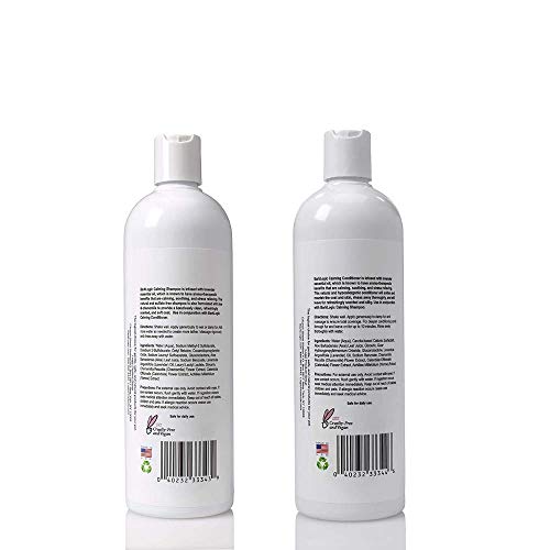 BarkLogic Calming Lavender Dog Shampoo and Conditioner Set - 16 oz - with Natural Essential Oils, Hypoallergenic, Plant-Based Gentle Formula for Sensitive Skin