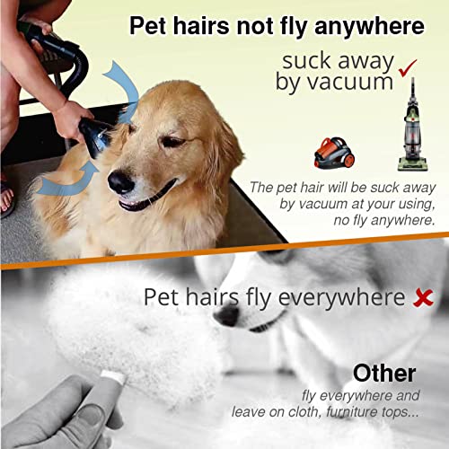 Gforest Pet Vacuum Grooming Brush Hair Shedding Deshedding Attachment Tool Kit Great for Dogs and Cats