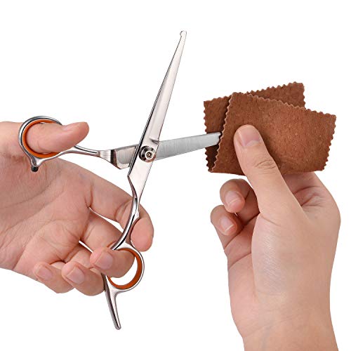 PETTOM Pet Grooming Scissors Set 5-in-1 Safety Round Tip Dog Grooming Blender Shears Kit for Full Body & Facial Trimmer