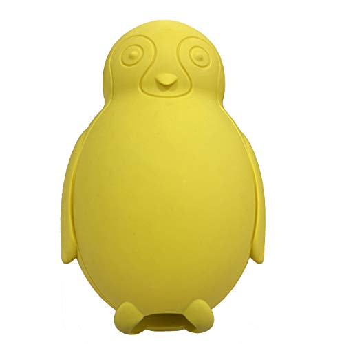 Penguin Durable Dog Chew Toys, Freezable Stuffable Puppy Treat Dispensing Chew Toys, Natural Rubber Interactive Puzzle Game Dog Toys for Small Medium Large dogs, Fun to Chase and Fetch, Beef Flavor